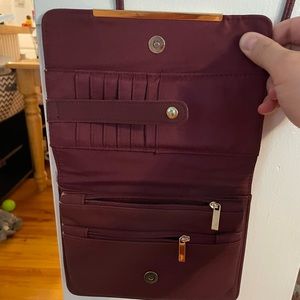 Mini Purple Clutch with Shoulder Strap